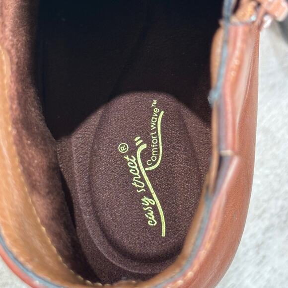 Easy Street Bean Womens Ankle Boots Size 9 WW Brown Round Toe Dressy Boots New - Picture 5 of 12